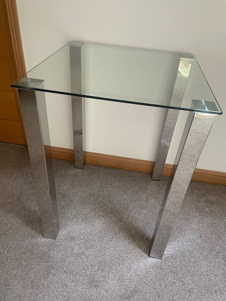 High bar/breakfast glass table 