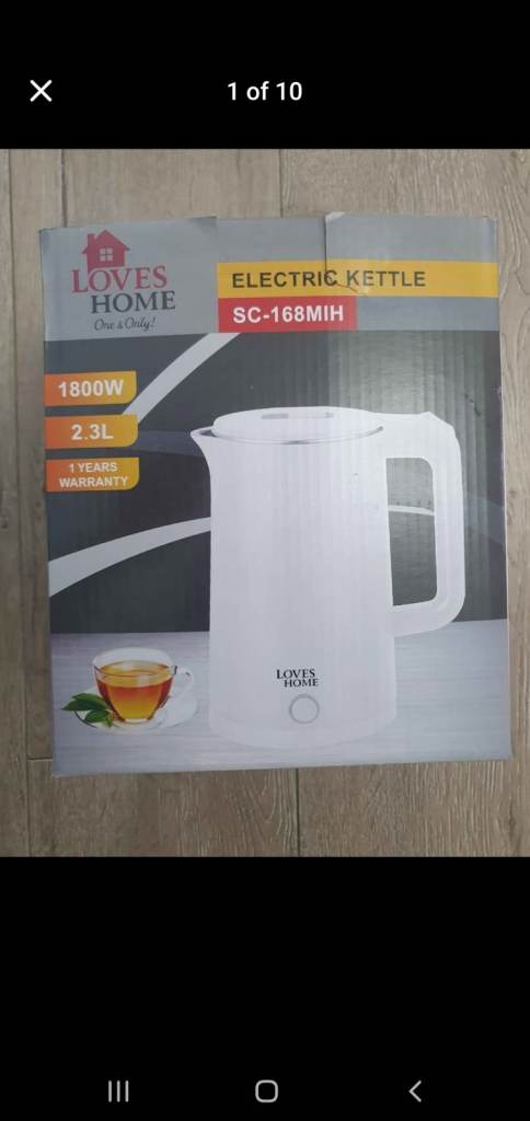 Loves Home SC - Electric Kettle - New, Black & Stainless Steel