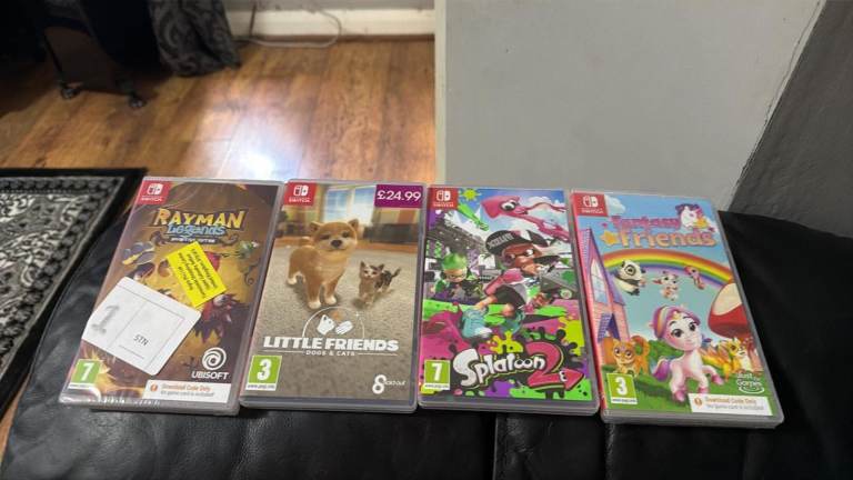Nintendo Switch Games Bundle - Rayman, Little Friends, Splatoon 2 & My Little Pony