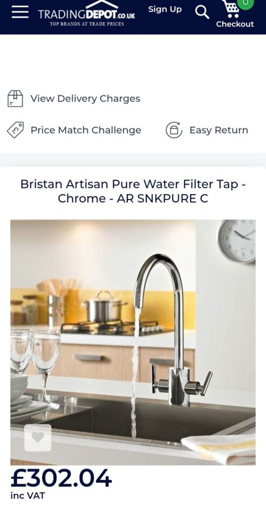 Bristan  Sink Mixer with Water Filter  
