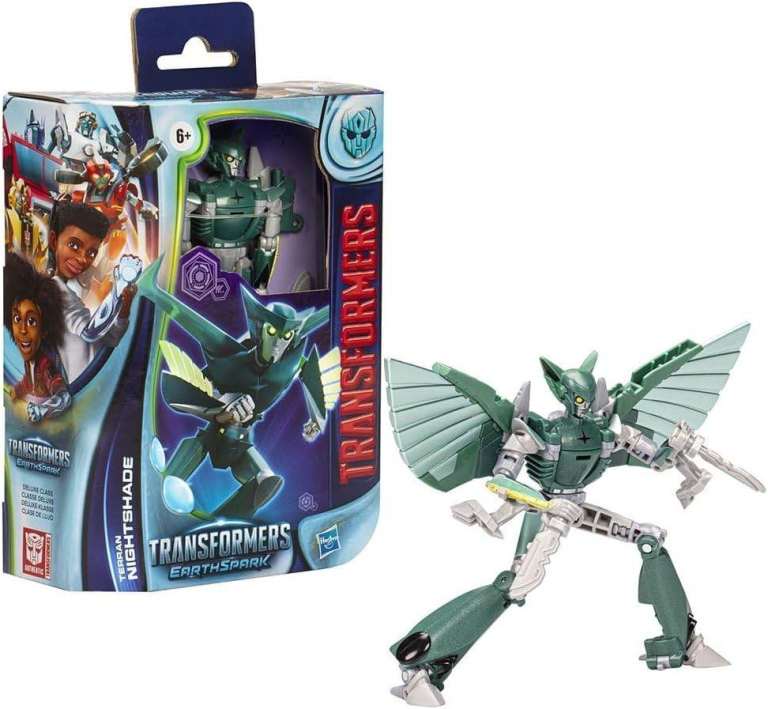 Transformers Toys EarthSpark Deluxe Class Terran Nightshade, 12.5-cm Action Figure (NEW)