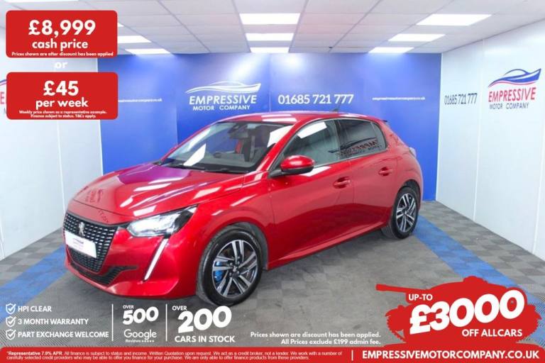 2021 21 PEUGEOT 208 1.2 PURETECH ALLURE HATCHBACK 5DR PETROL MANUAL EURO 6 (S/S)