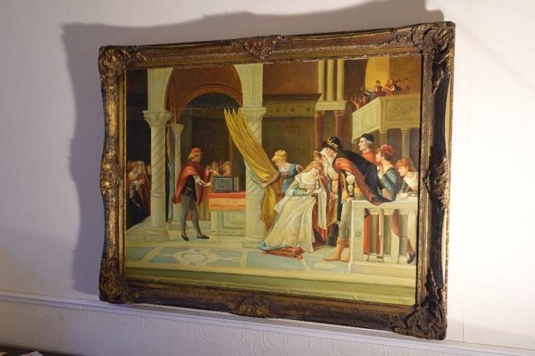 Large Gilt Framed Painting - The Merchant of Venice