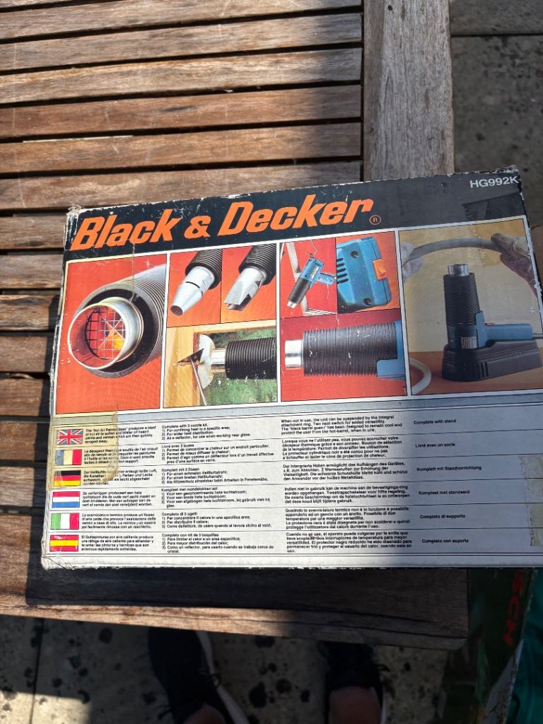 Vintage Black&Decker BD180E variable speed sander & B&D Hot Air Paint Stripper HG992K