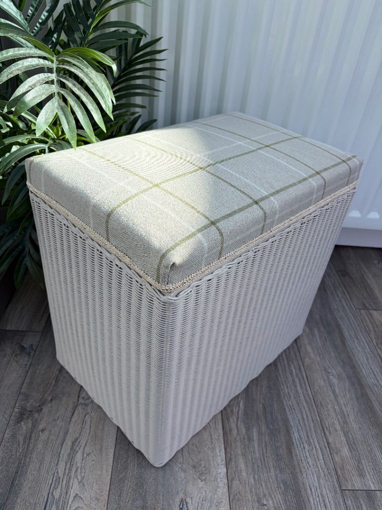 Vintage Lloyd Loom Linen Basket