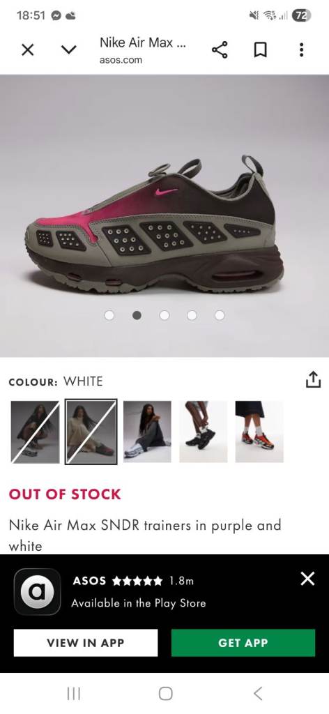 Nike air max SNDR size 4.5 as 5