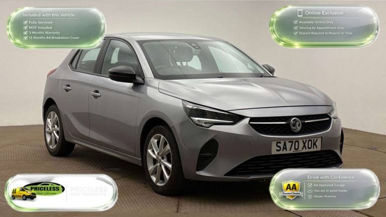2020 70 VAUXHALL CORSA 1.2 SE HATCHBACK 5DR PETROL MANUAL EURO 6 (75 PS)