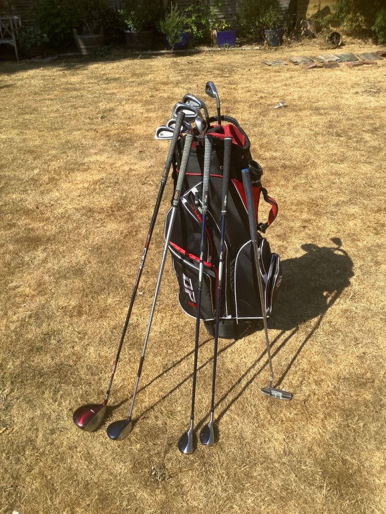 ⛳️ MENS FULL SET OF GOLF ⛳️ CLUBS + PUTTER & CART BAG 💼 RIGHT HANDED 