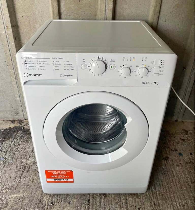 🧺 Indesit 7kg 1200 Spin Washing Machine | Clean & Fully Working 🚚 Free Delivery