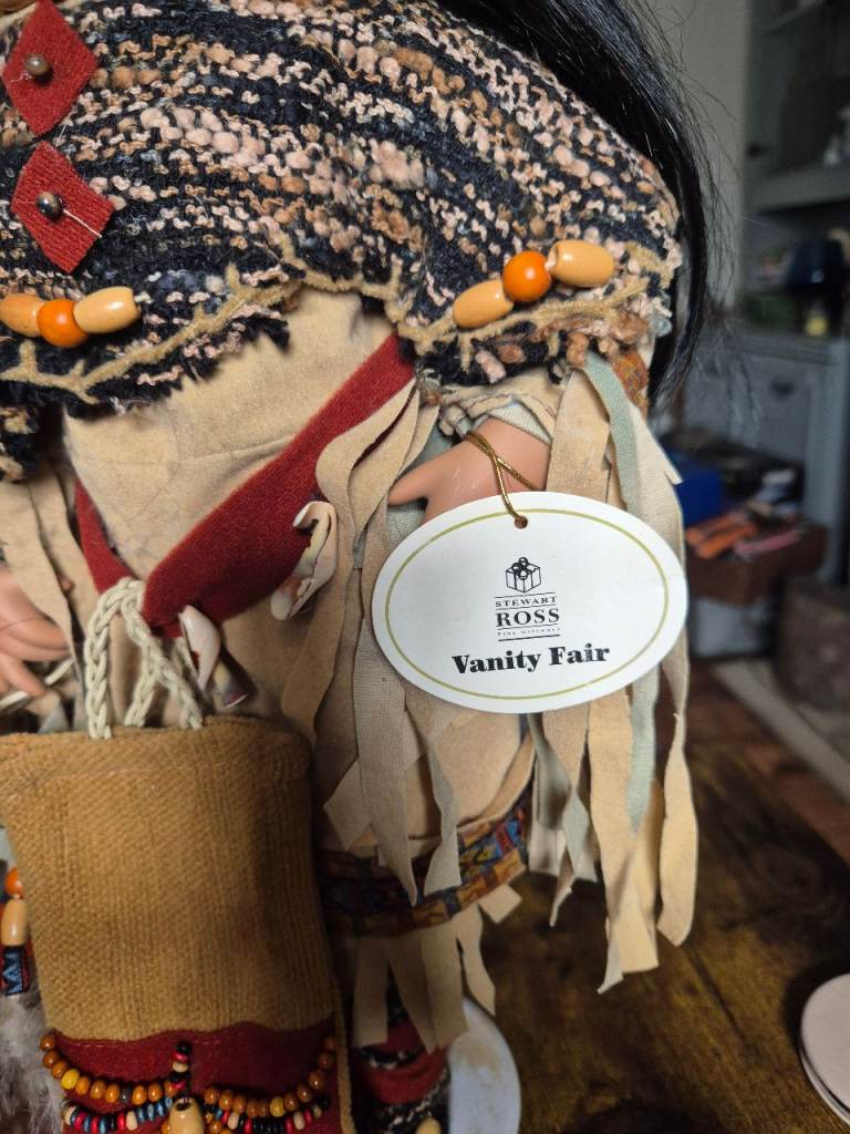 Native American Porcelain Doll – Good Condition, £35.00 for Sale