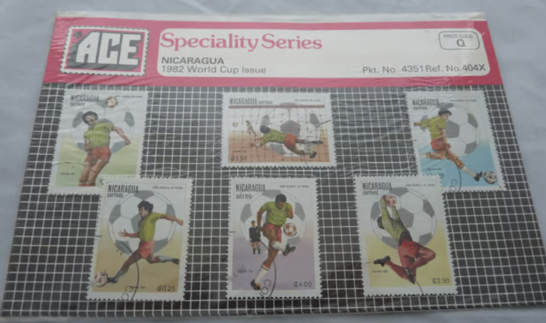 Nicaragua 1982 Football World Cup Issue Stamps - Unopened Packet