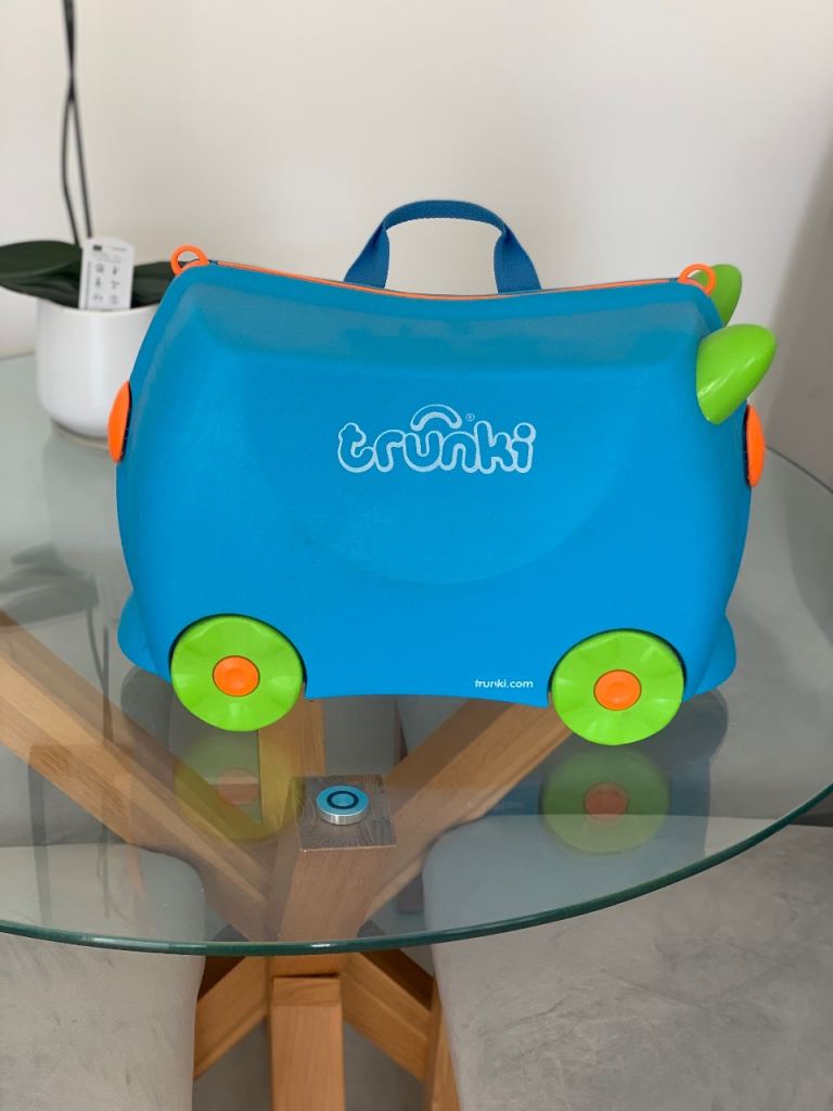Trunki Ride-On Suitcase – Blue, Good Condition