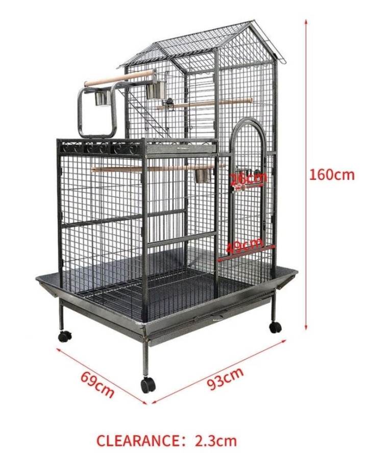 Parrot cage large with playtop