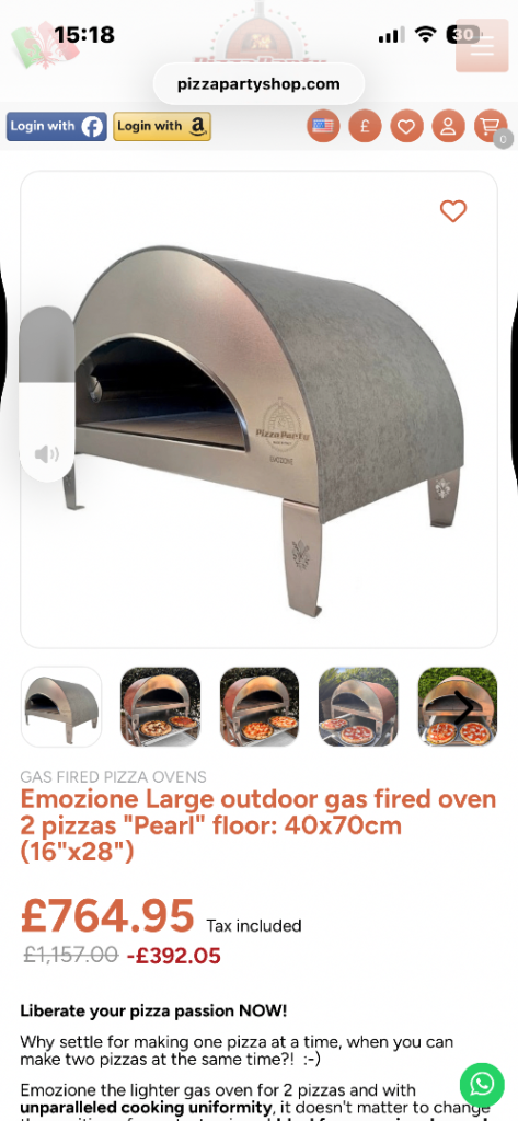 OUTDOOR PIZZA OVEN FOR SALE