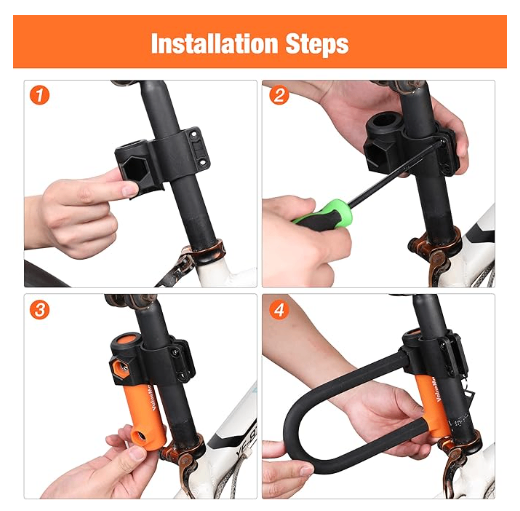 Black holder or mount (for bike D Lock)