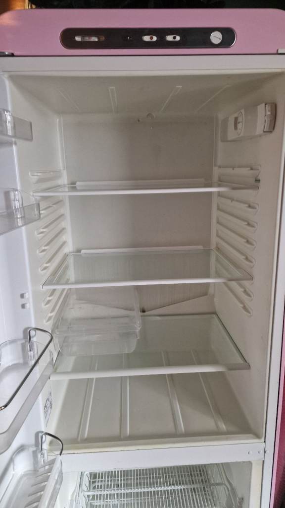 Pink smeg fridge freezer