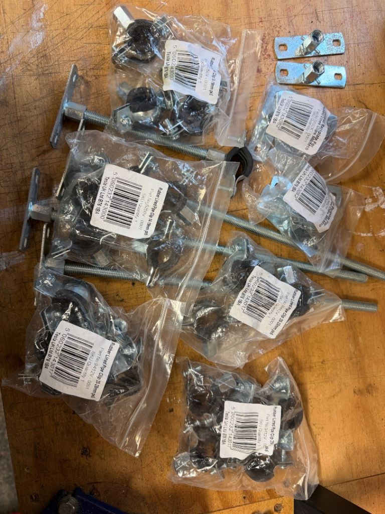 Assorted pipe clips