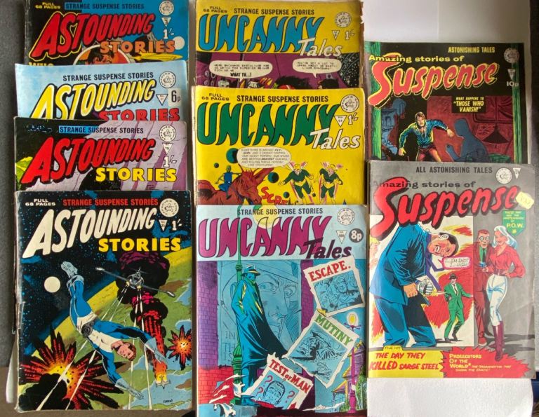 Alan Class Comics x9 Job lot Uncanny Tales, Astounding Stories