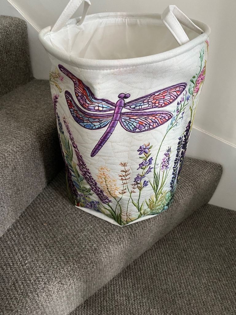 Pretty dragonfly laundry/storage baskey