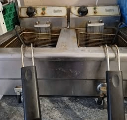 Twin Tank Commercial Table top Electric Deep fryer with baskets