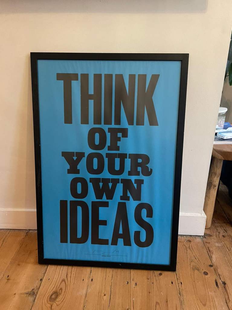 Signed artist print with black frame