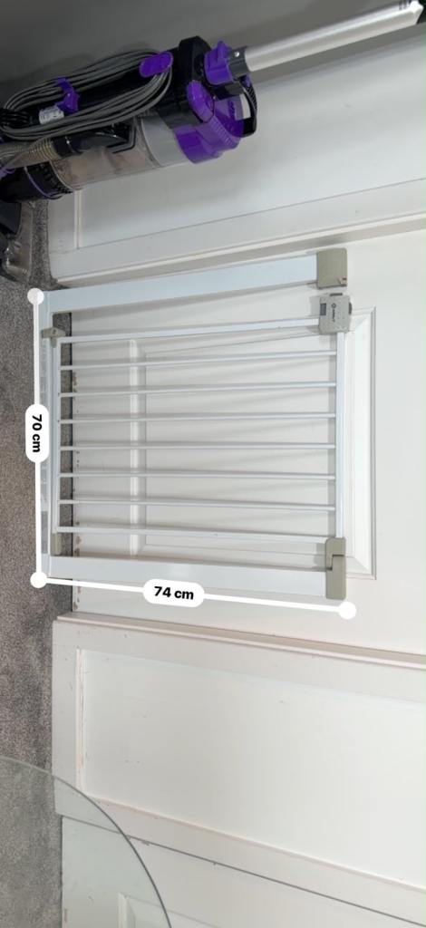 Safety 1st Baby Gate - White Metal, 74-76cm Wide
