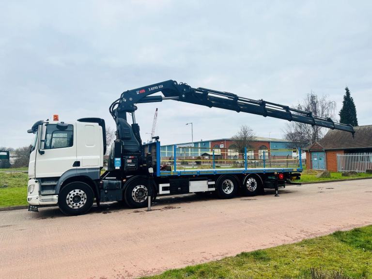 2016 (66) DAF CF 460 8X2 RLA & STEER FLAT, HIAB 658 REMOTE CRANE, SLPR, EURO 6