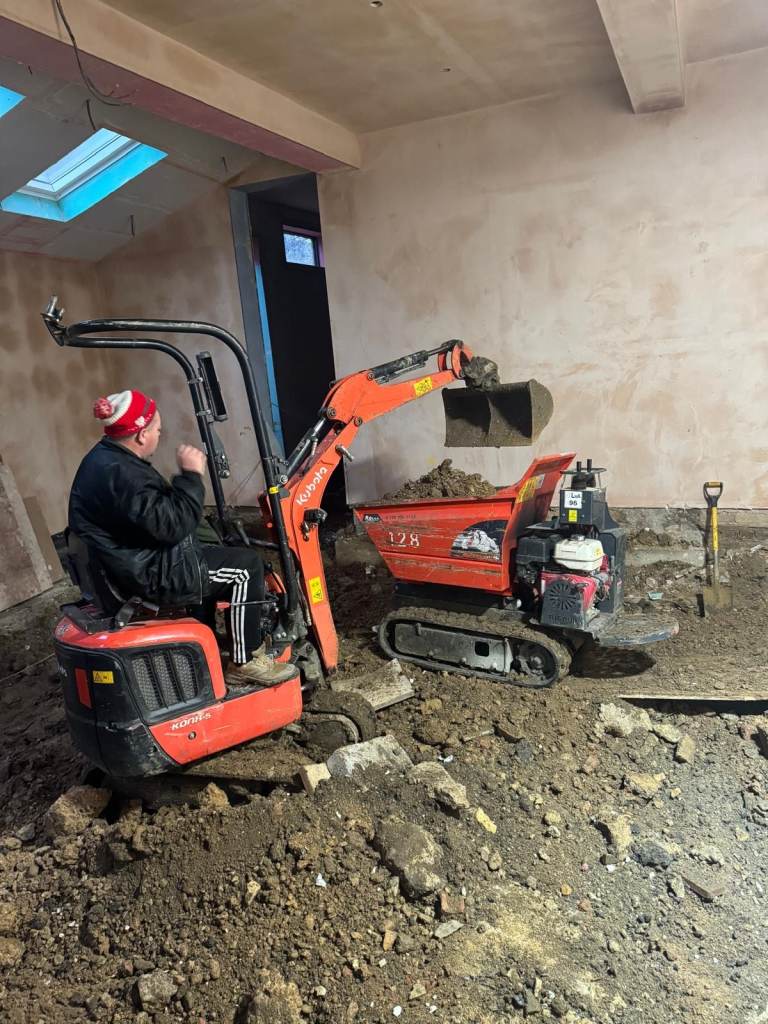 Micro Digger - Dumper - Breaker with Experience Driver & Operative