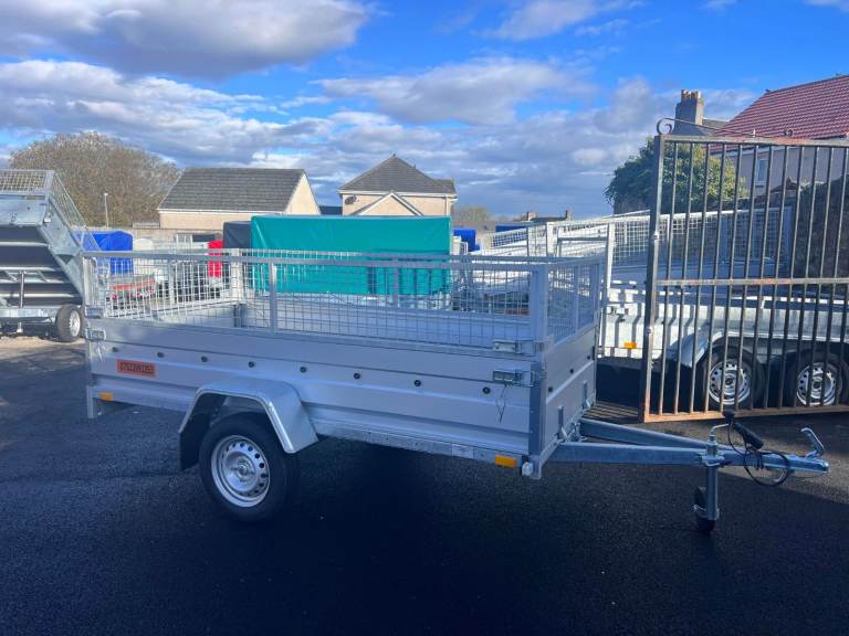 BRAND NEW 8,7FT X 4,2FT SINGLE AXLE TRAILER WITH 40CM MESH 750KG