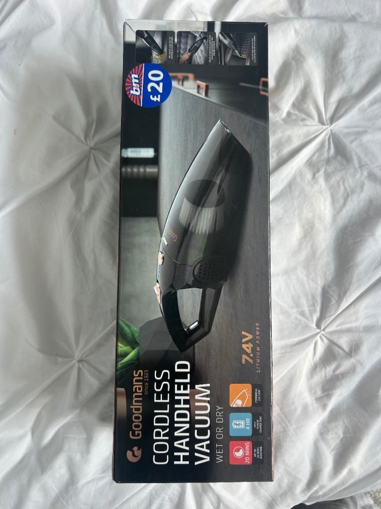 Cordless handheld vacuum