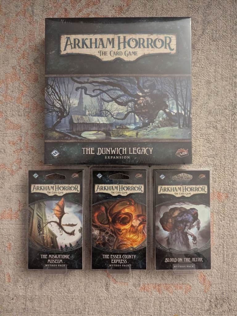 Arkham Horror - Dunwich Legacy+ 1-3 Mythos packs *New and Sealed*