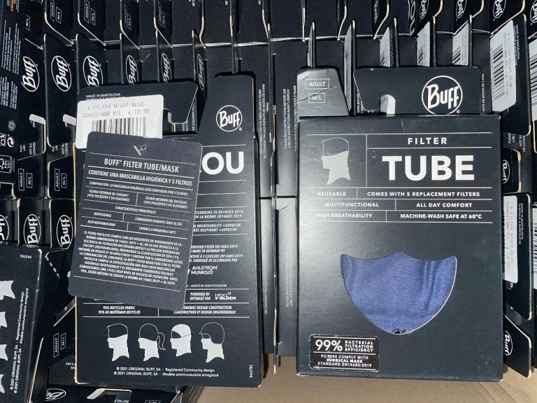 Clearance Buff Masks New M/L blue with 5 Filters RRP£19.99 Now £2