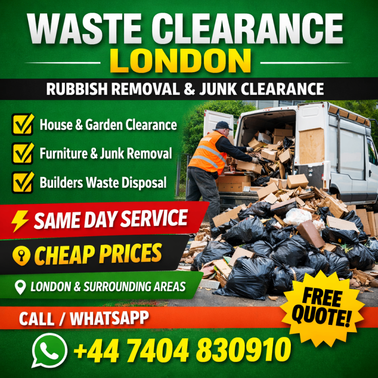 Waste Clearance London | Same Day Rubbish Removal | Cheap Prices