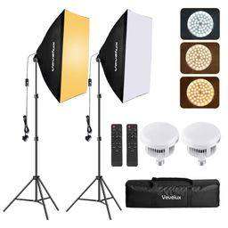 Vevlux Photography Softbox Lighting Kit with Stands