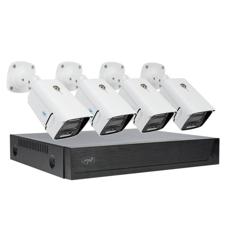 CCTV video surveillance kit, NVR + 4x 3MP IP cameras, outdoor, 1TB HDD included