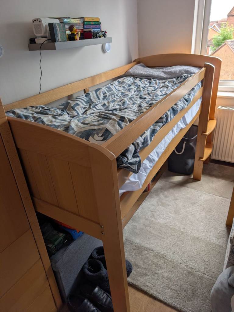 Aspace Mid High sleeper bed and wardrobe