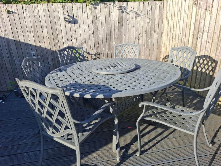 Metal garden table and chairs
