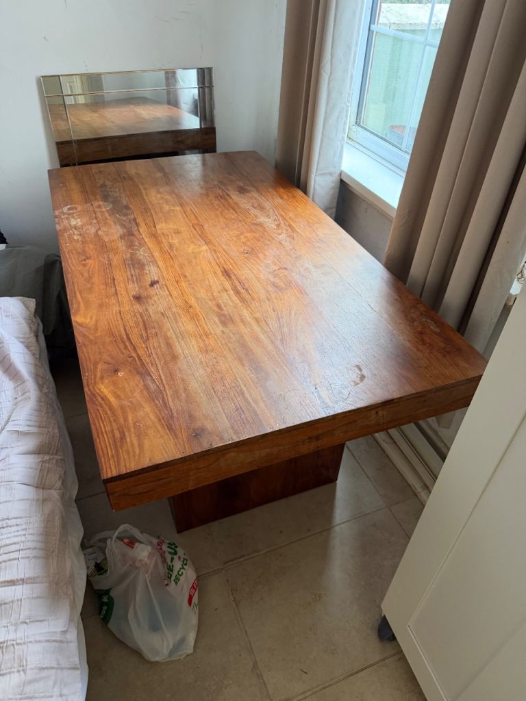 Solid hard wooden table 
