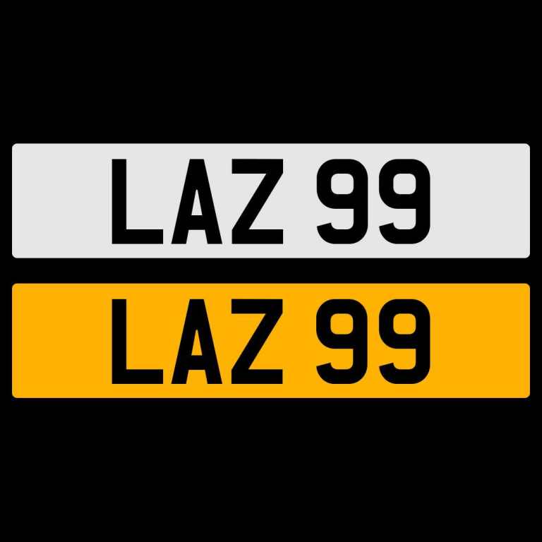 LAZ 99 NUMBER PLATE REGISTRATION NUMBERPLATE REGISTRATION CHERISHED DATELESS NORTHERN IRISH NI