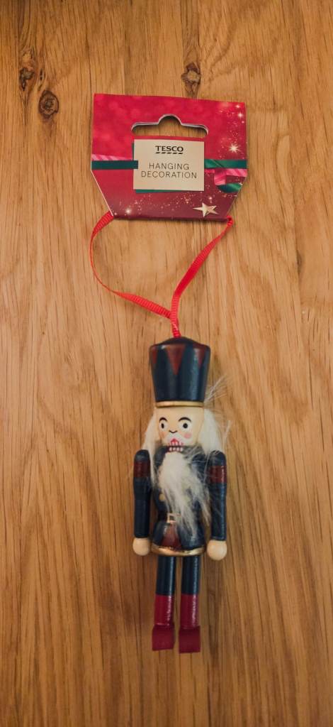 Christmas tree decoration wooden blue nutcracker *New*