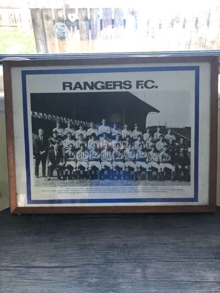 Rangers FC Team Photo Print – Framed Black & White Memorabilia