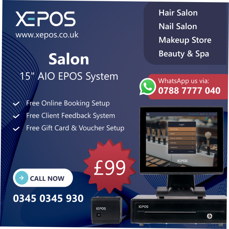 £99 Complete Salon Till System for Beauty, Barber & Tanning Studios