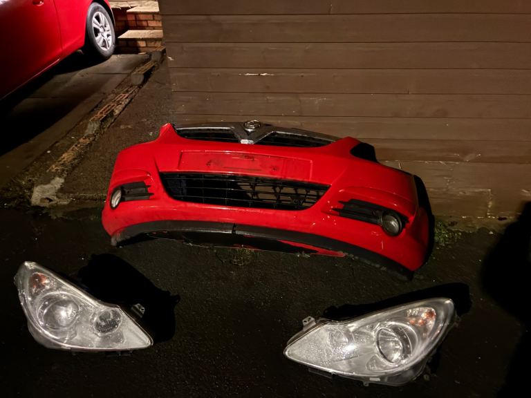 Corsa front bumper and headlights 