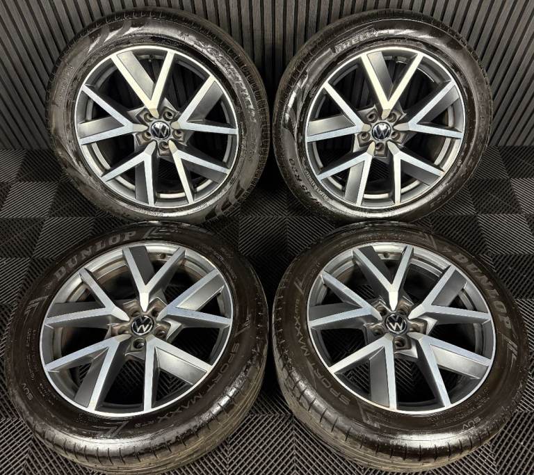 20'' GENUINE VW TOUAREG BRAGA ALLOY WHEELS ALLOYS TYRES Q7
