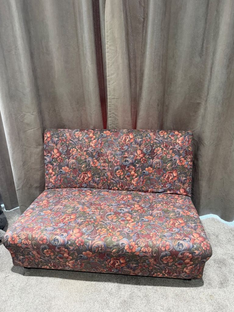 Compact Floral Sofa Bed / Futon – Good Condition