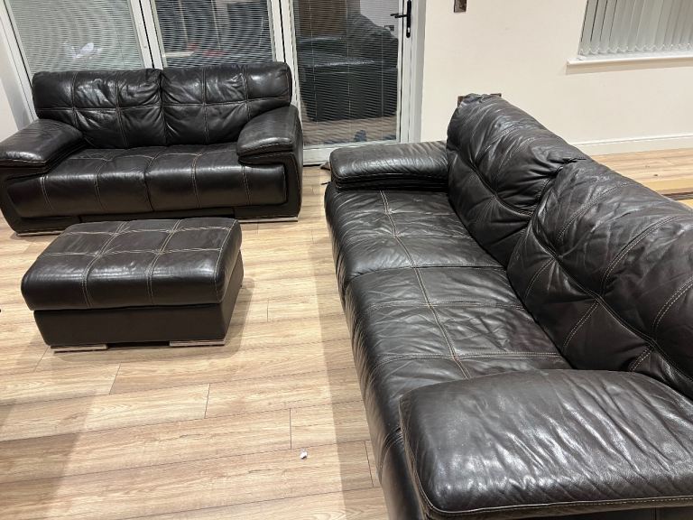 Sofa set 3-2 leather