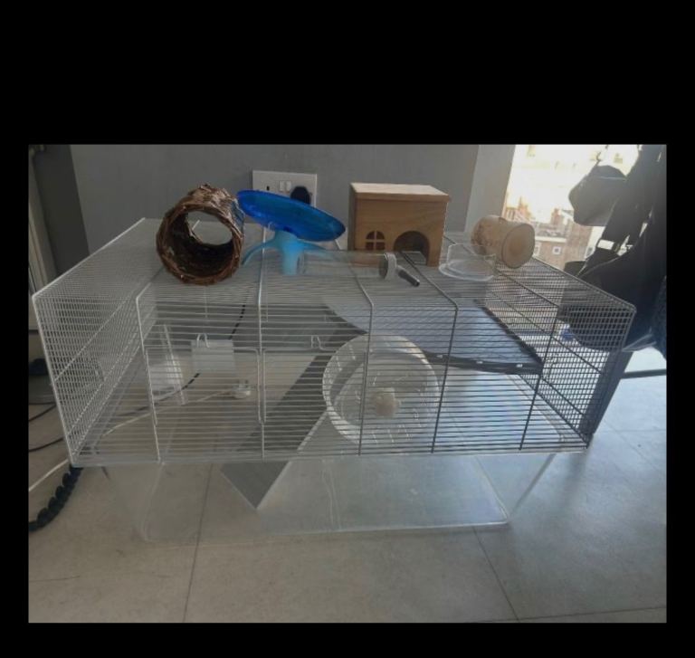 Hamster cage with accessories 