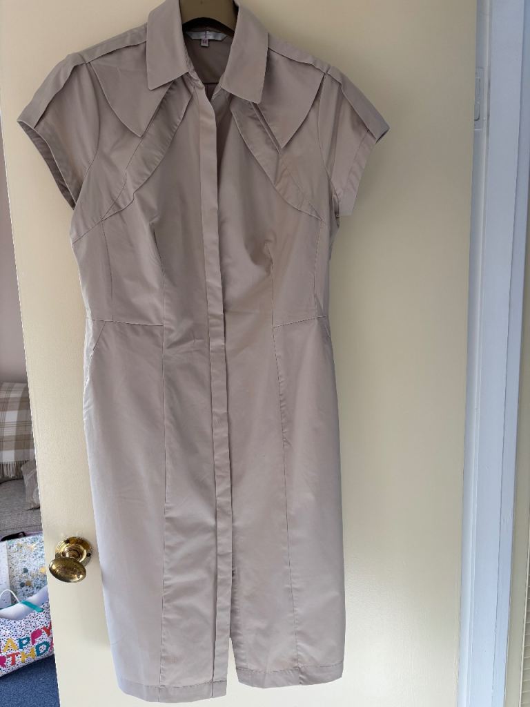 Jasper Conran Beige Shirt Dress – Size 14, Excellent Condition