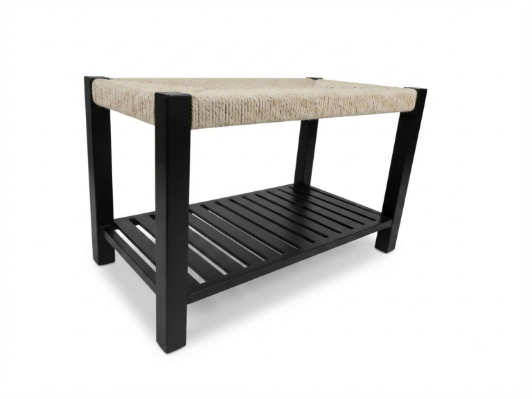 Black Outdoor Coffee Table / Garden Side Table – Used
