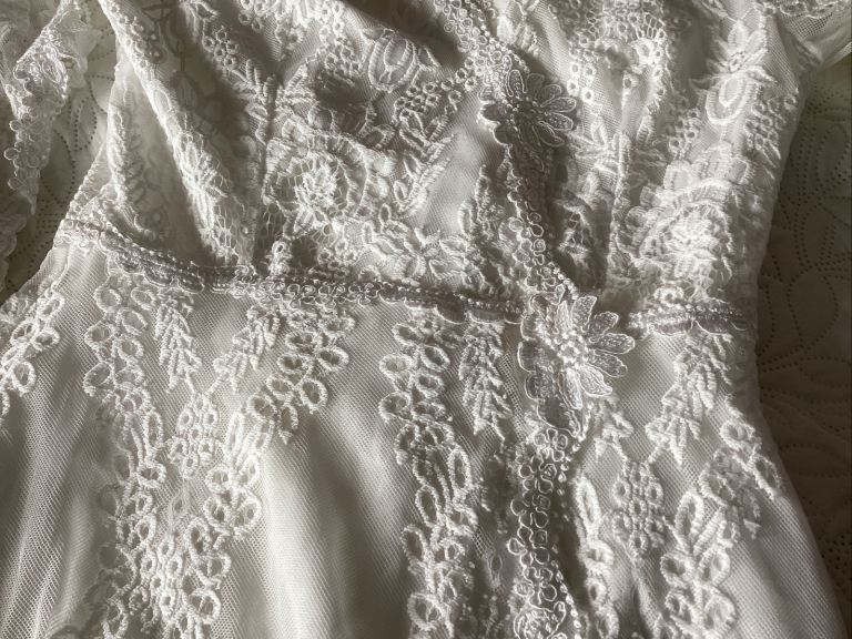 Ivory wedding dress uk 8 new